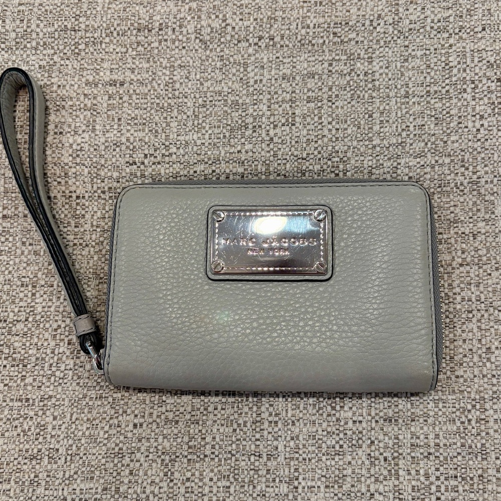Marc Jacobs Silver and Gray Wristlet